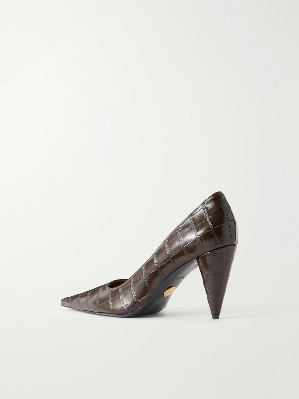 Back view of the Stella McCartney Pump 80 Croc-effect Vegetarian Material Pumps