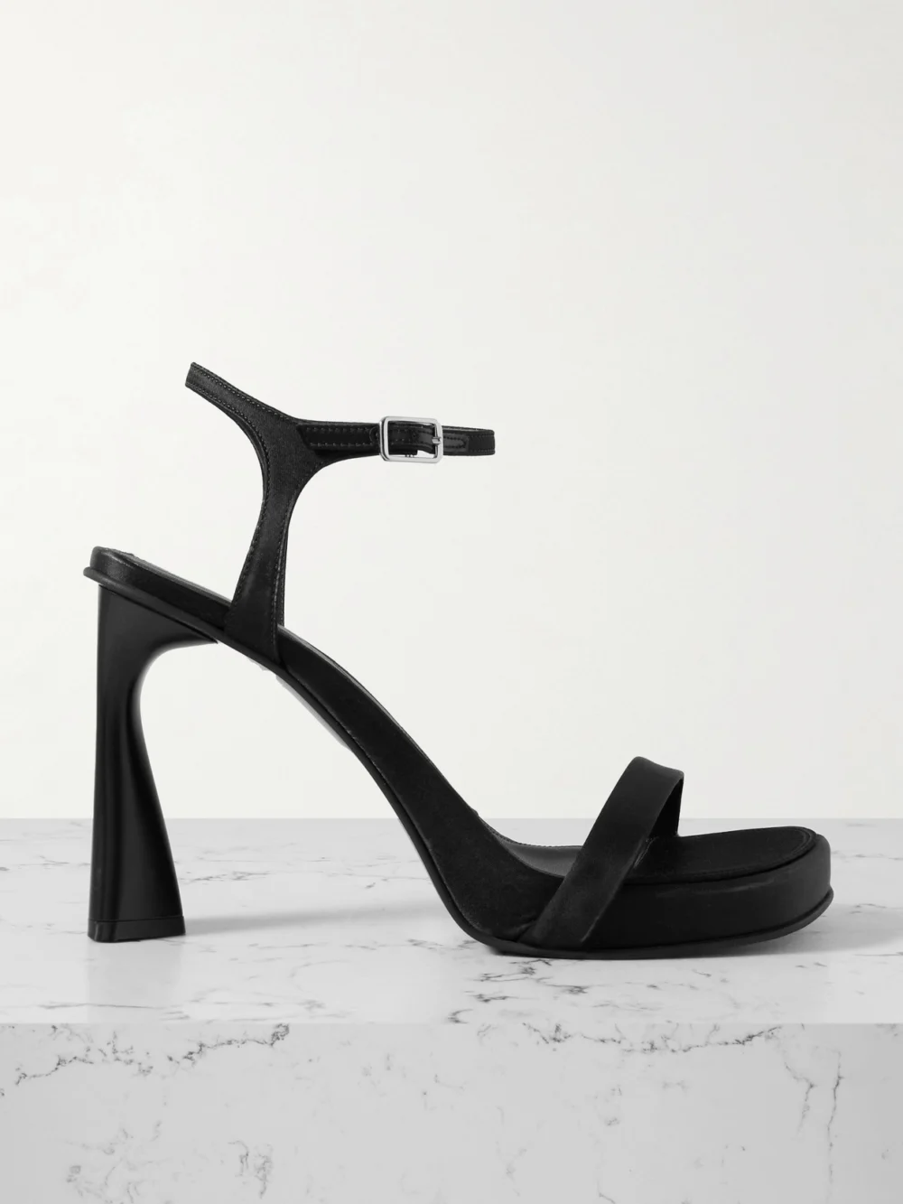 Stella McCartney Satin Platform Sandals in black