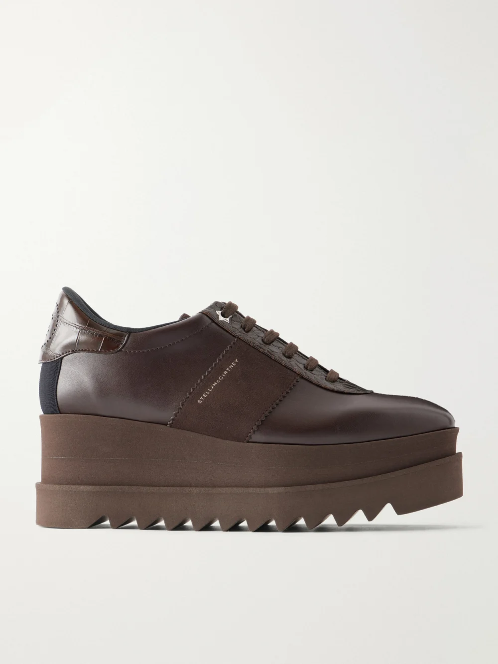 Stella McCartney Snake-effect Leather Sneakers in brown