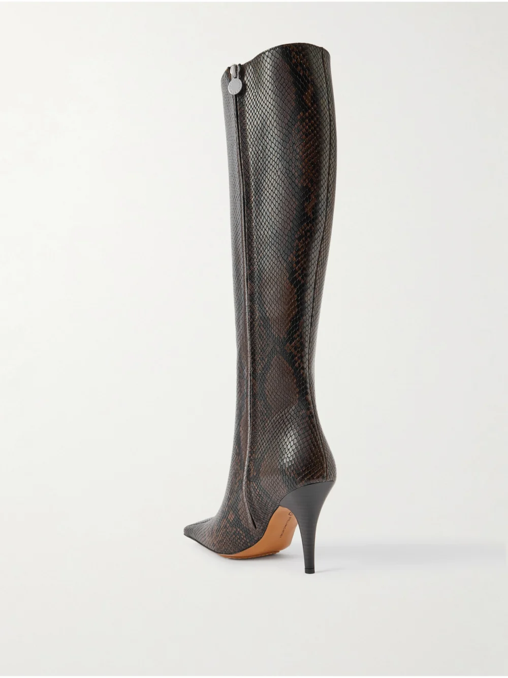 Back view of the Stella McCartney Snake-effect Vegan Material Knee-high Boots