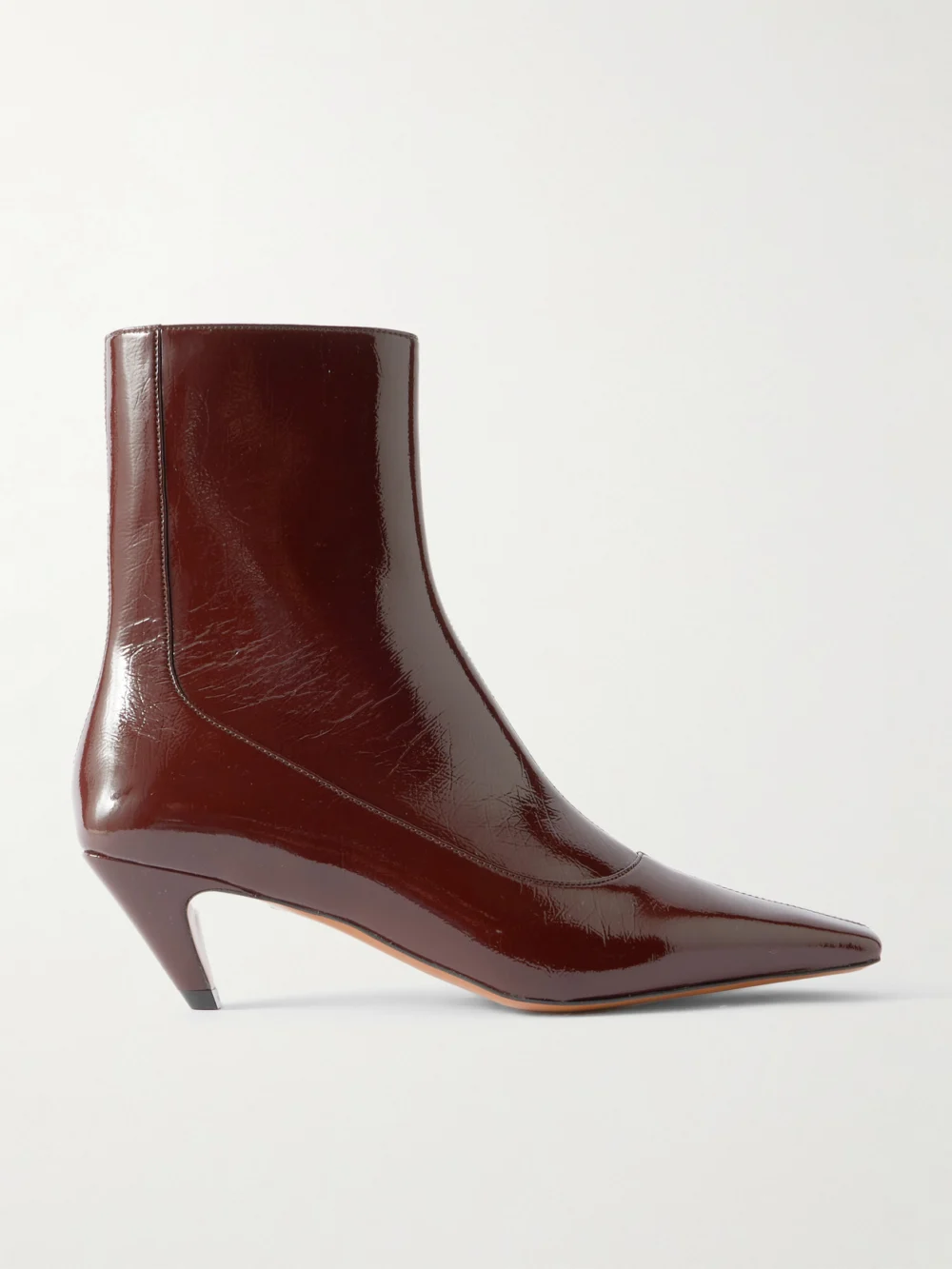 Stella McCartney Spur Glossed Ankle Boots in chocolate