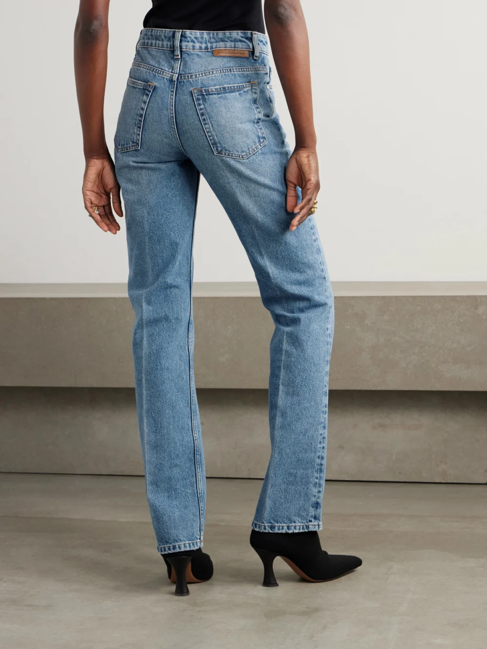 Back view of the Stella McCartney Straight-leg Organic Jeans