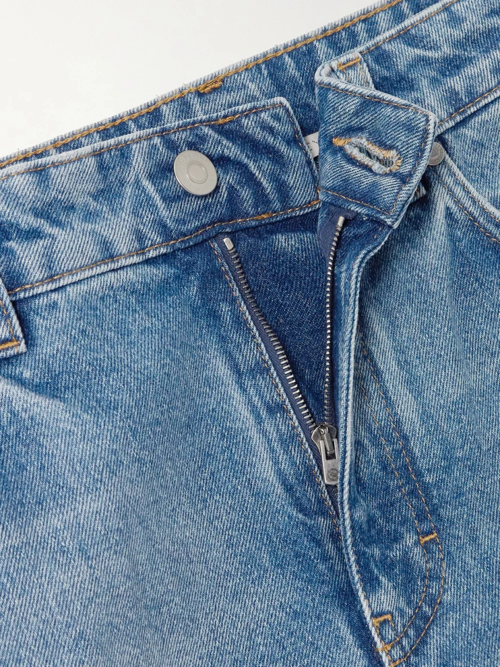 Close-up detail of the Stella McCartney Straight-leg Organic Jeans
