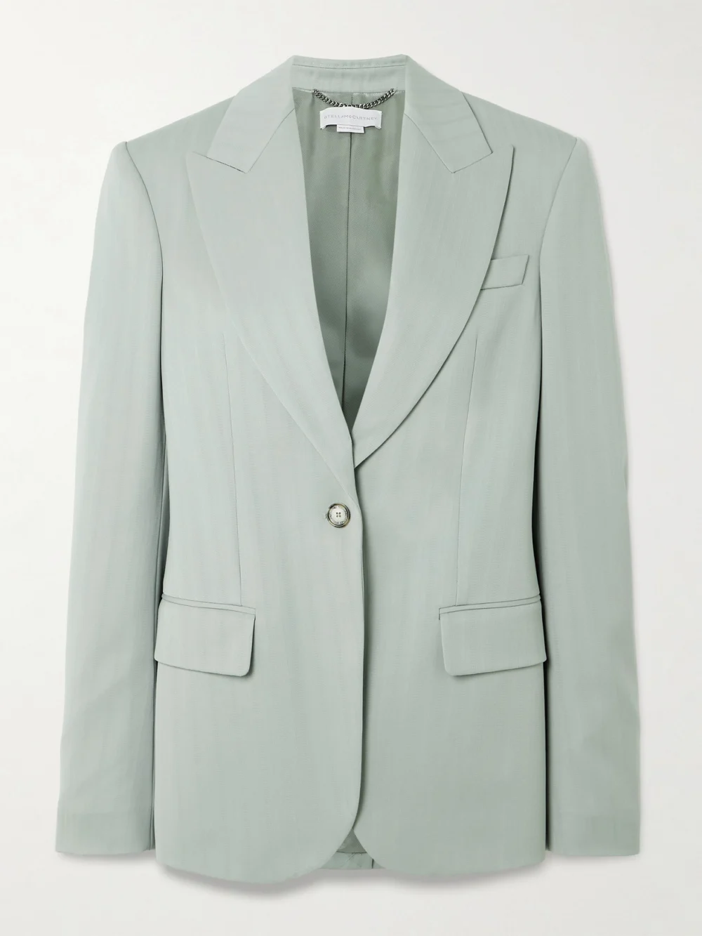 Stella McCartney Striped Wool-jacquard Blazer in gray
