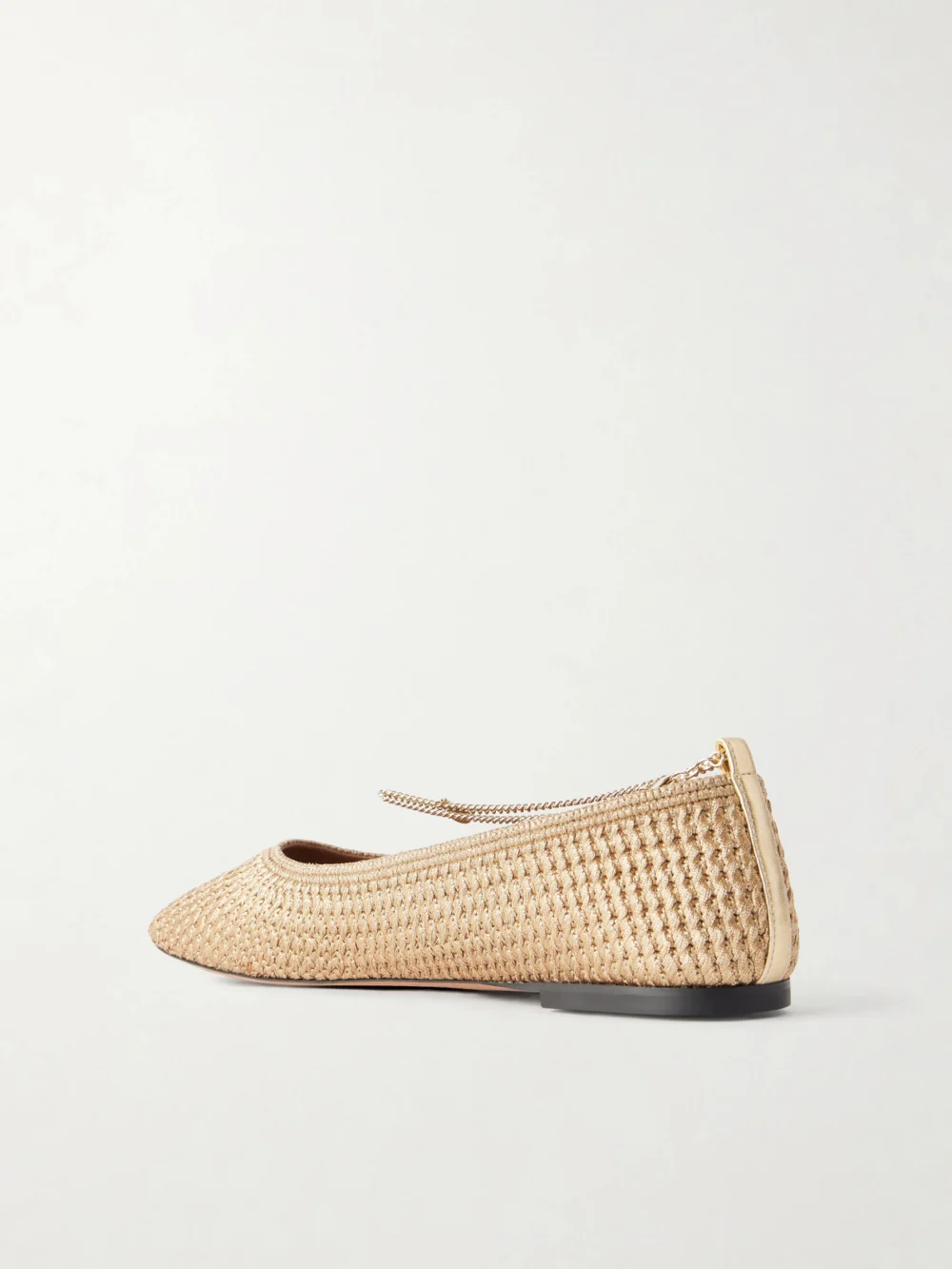 Back view of the Stella McCartney Woven Lurex Ballet Flats