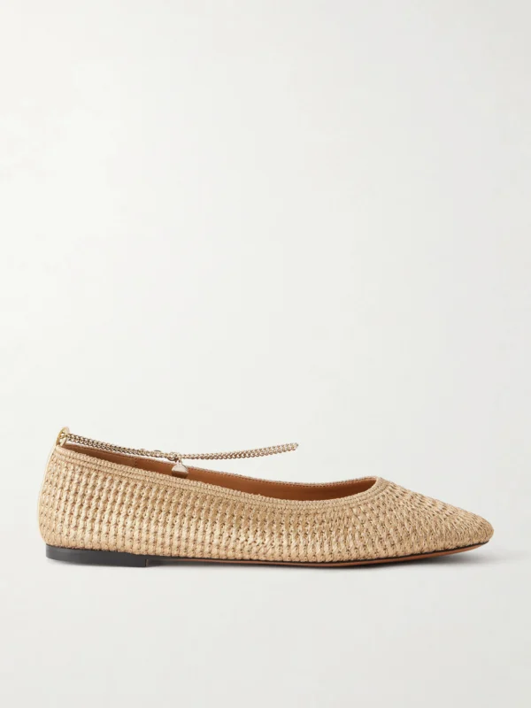 Stella McCartney Woven Lurex Ballet Flats