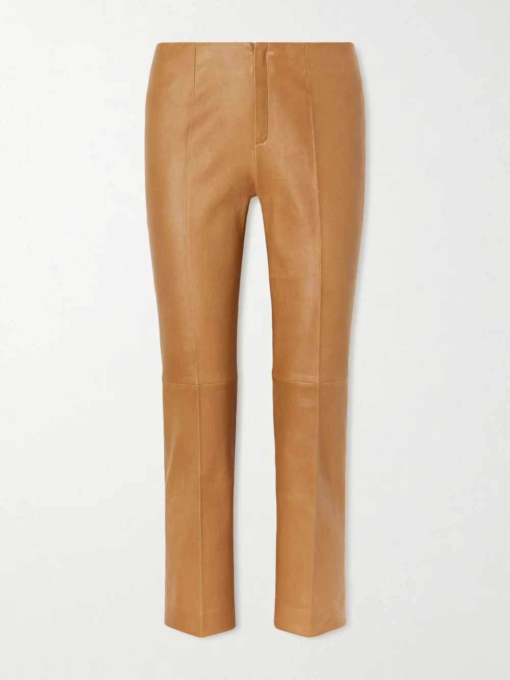 Stouls Georgette Leather Slim-leg Pants in light brown