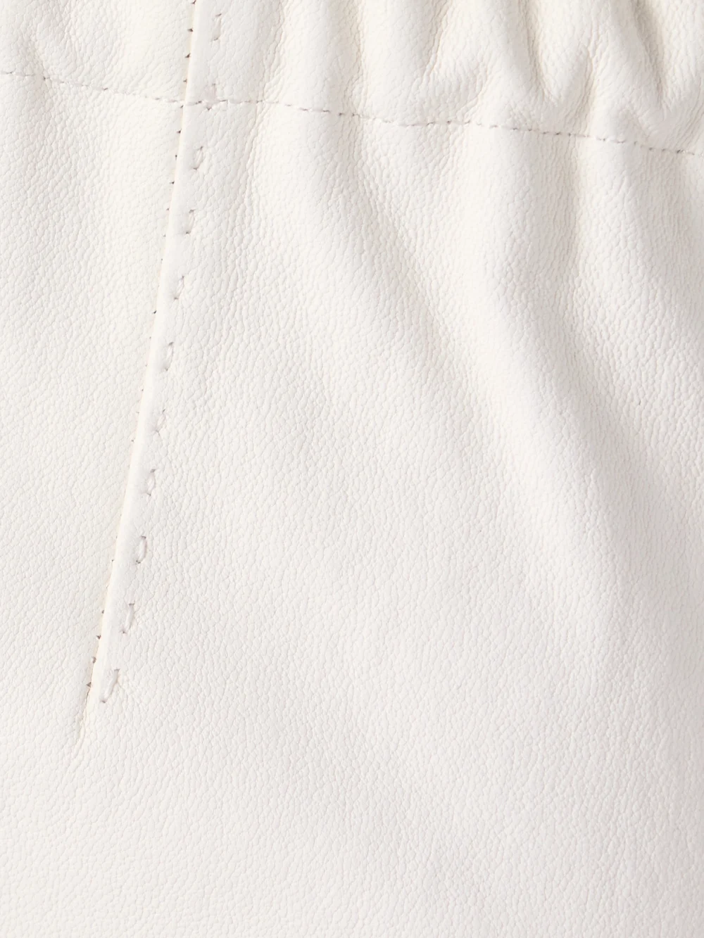 Close-up detail of the Stouls Gilda Leather Skirt