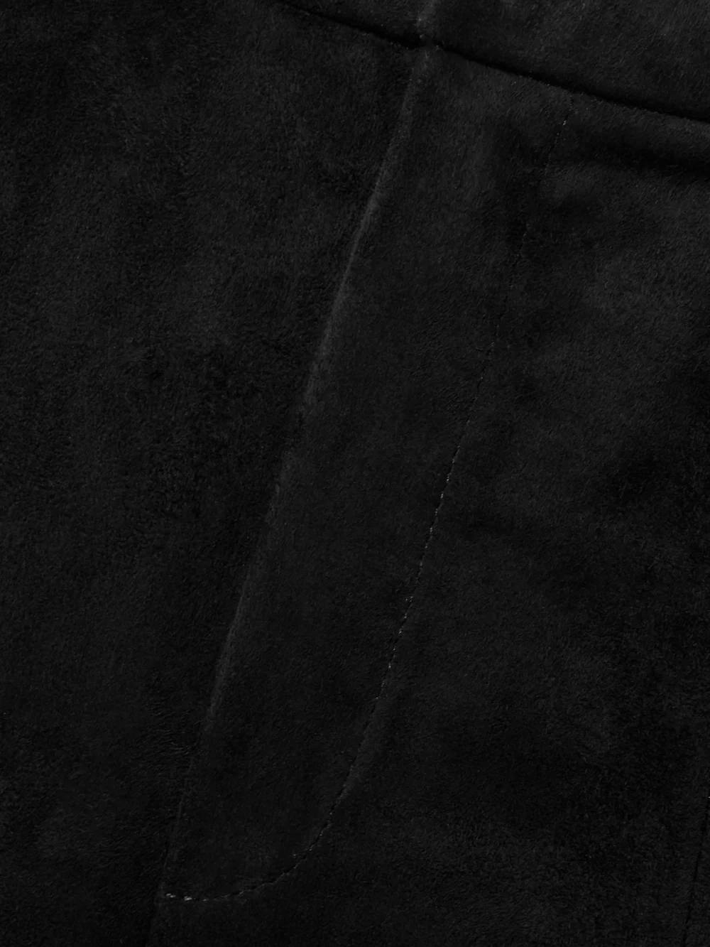 Close-up detail of the Stouls Icham Suede Straight-leg Pants
