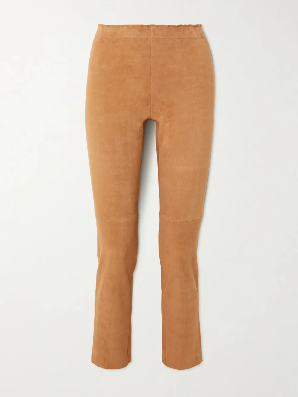 Stouls Jacky Cropped Stretch-suede Leggings in camel