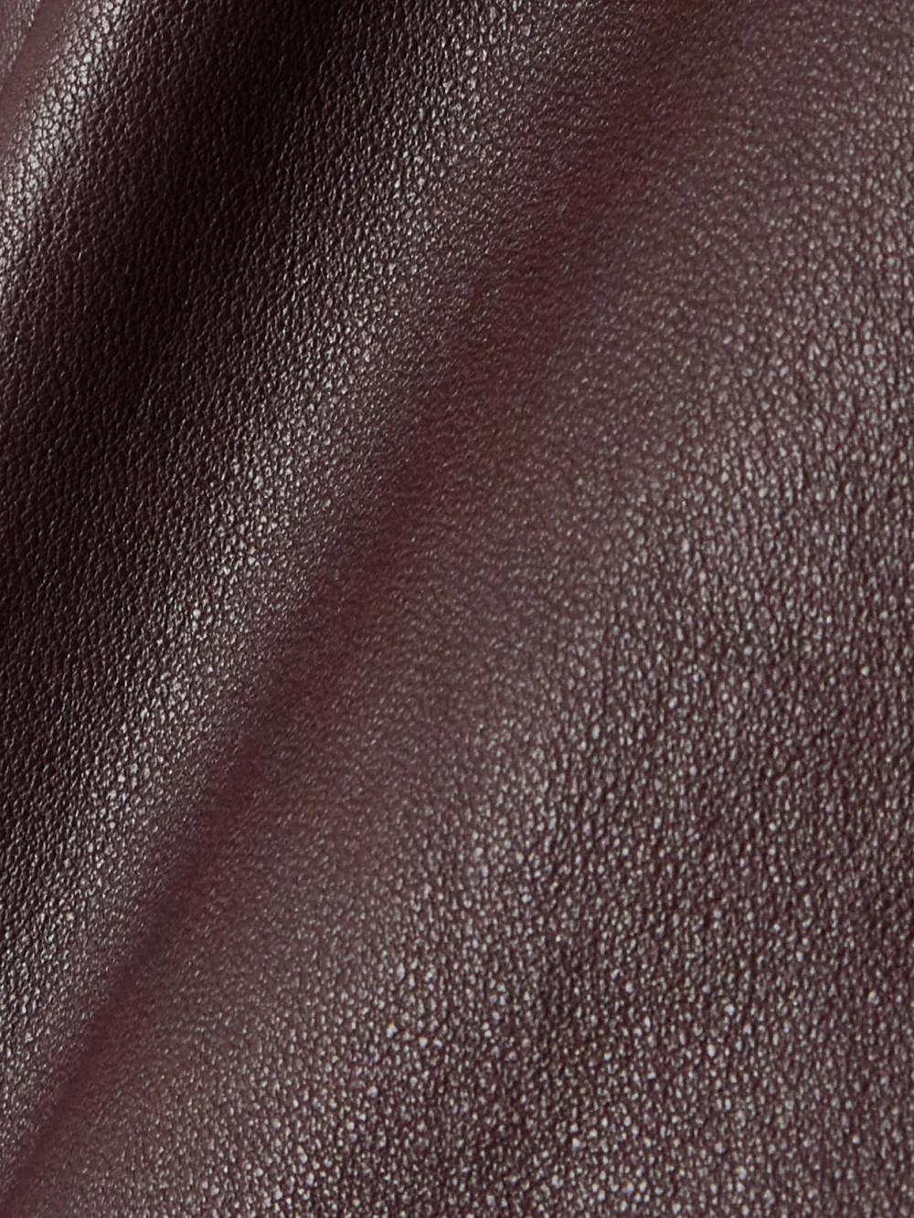 Close-up detail of the Stouls Laurent Leather Flared Pants