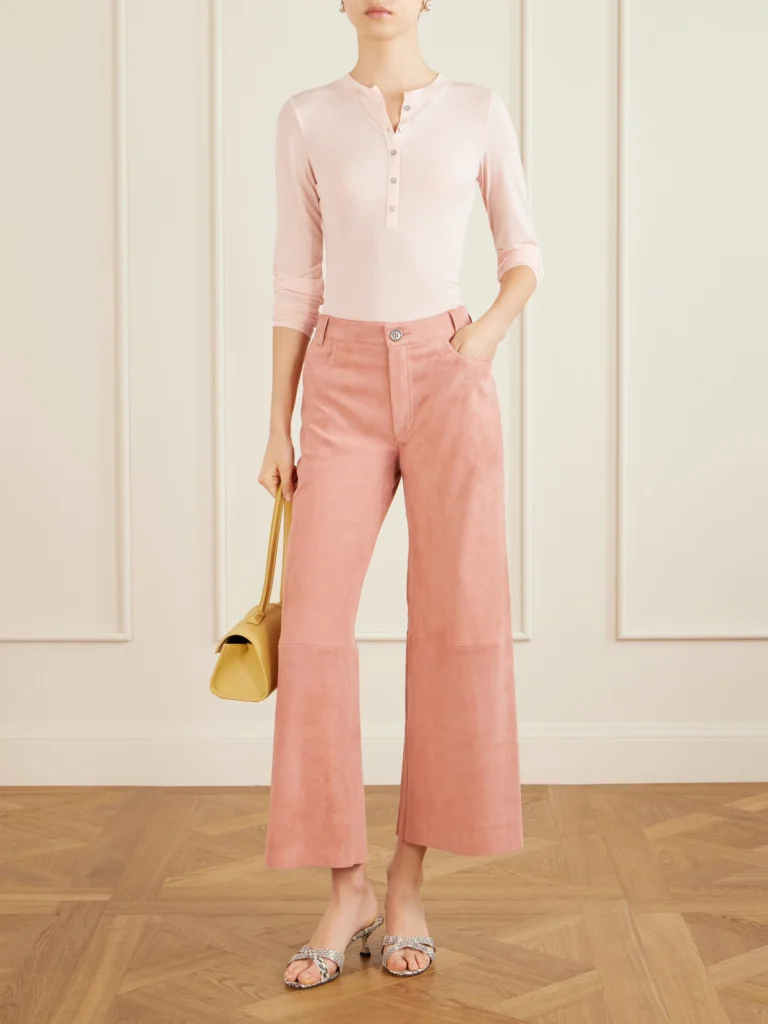 Stouls Lilou Suede Wide-leg Pants