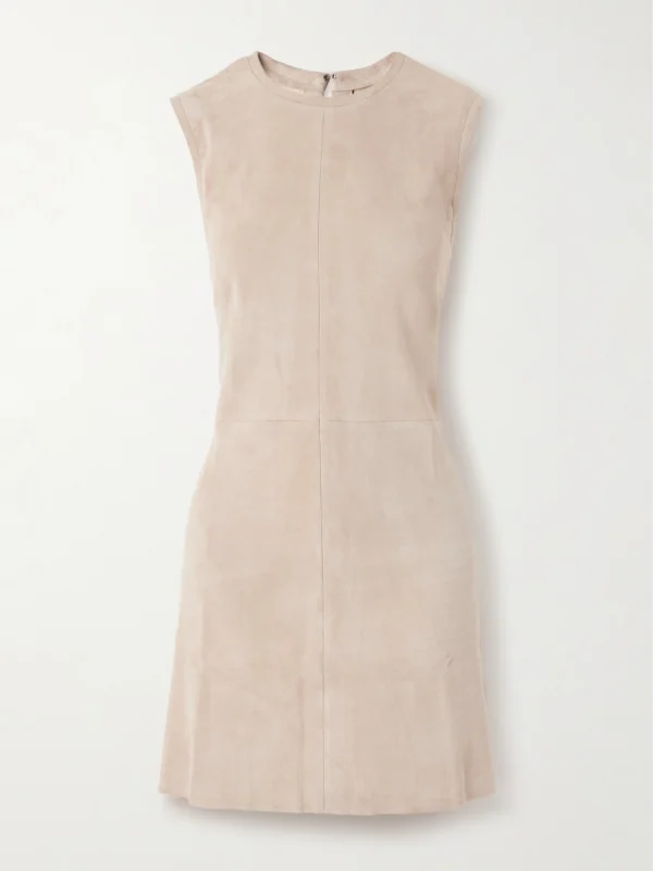 Stouls Miuccia Paneled Suede Mini Dress