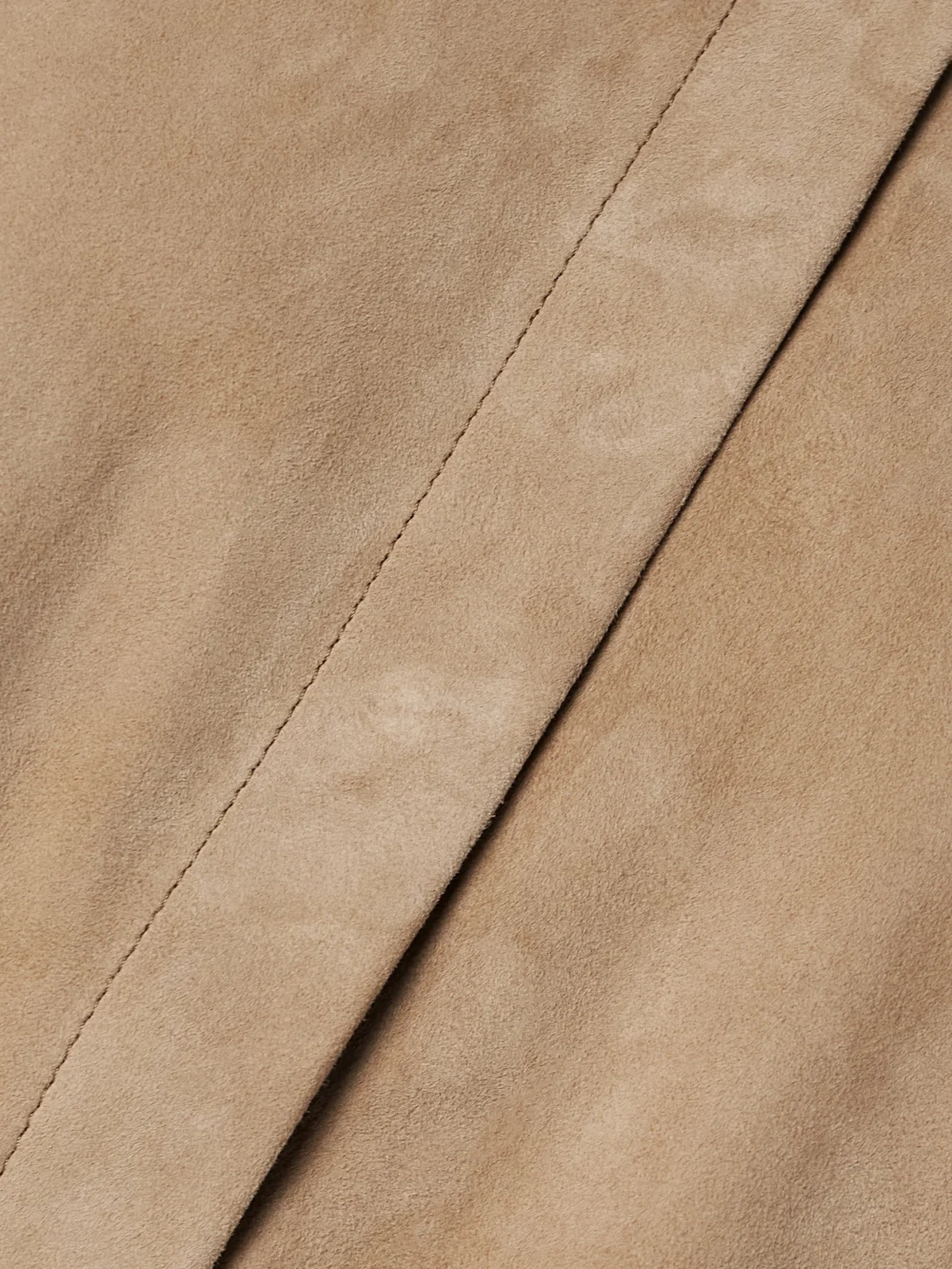 Close-up detail of the Stouls Sanda Suede Shirt