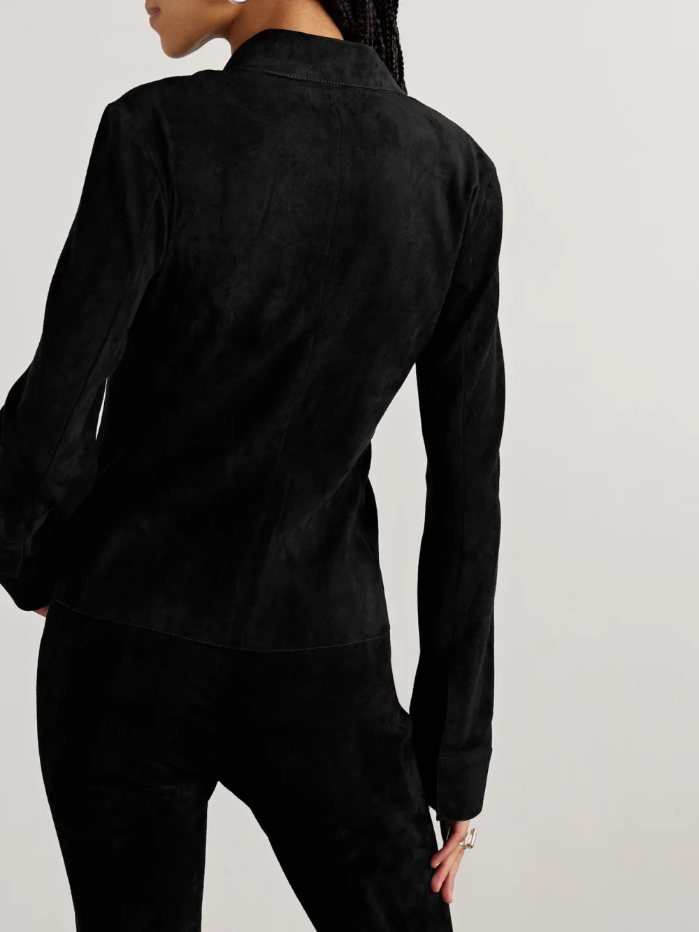 Back view of the Stouls Sanda Suede Shirt