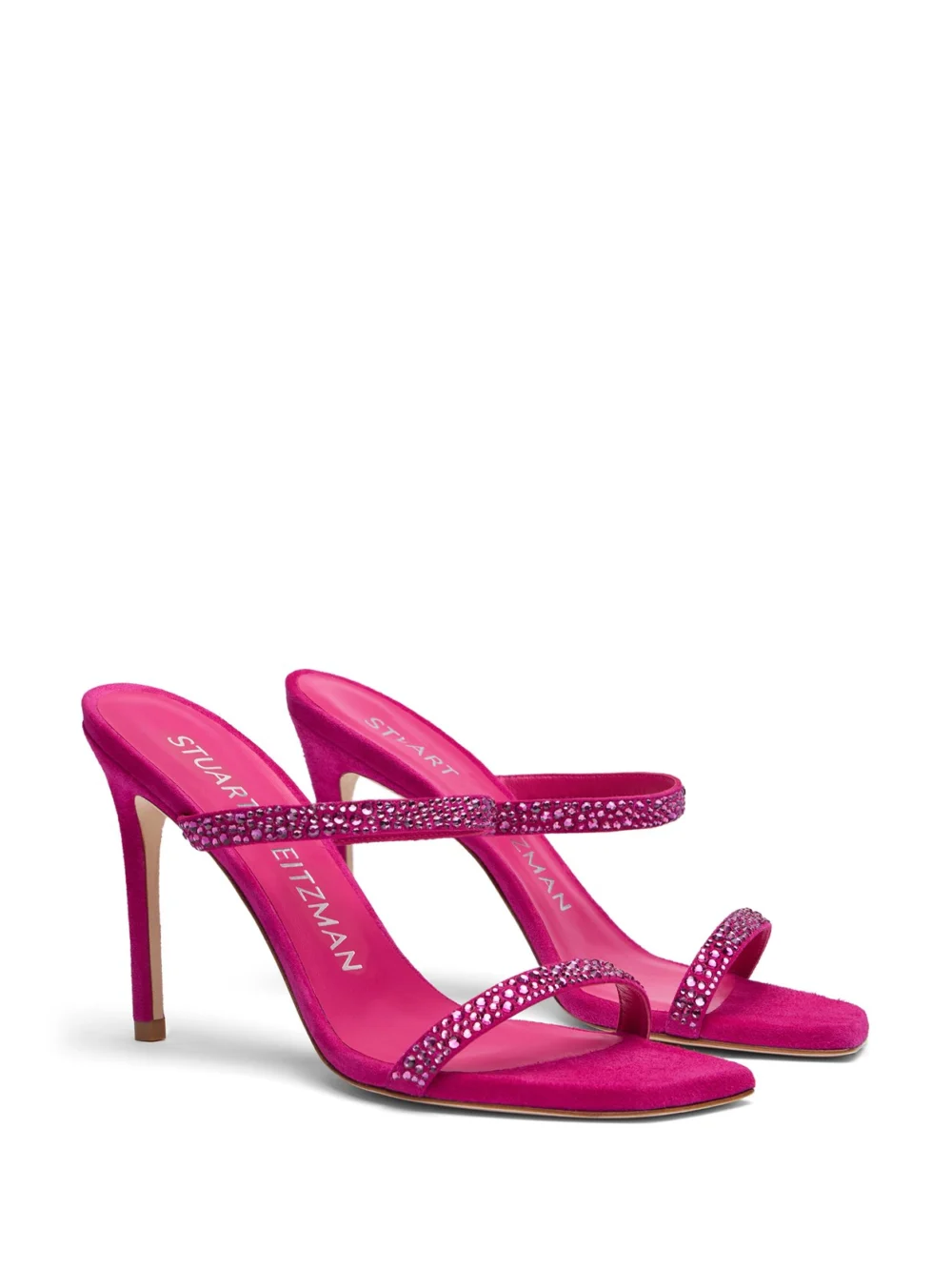 Stuart Weitzman Aleena Royale 100 Slide in Begonia, view 2