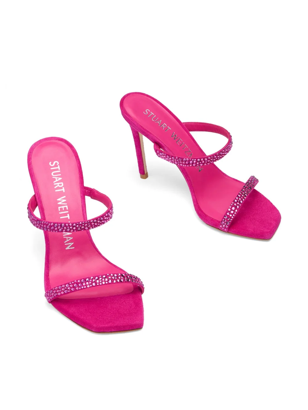 Stuart Weitzman Aleena Royale 100 Slide in Begonia, view 4
