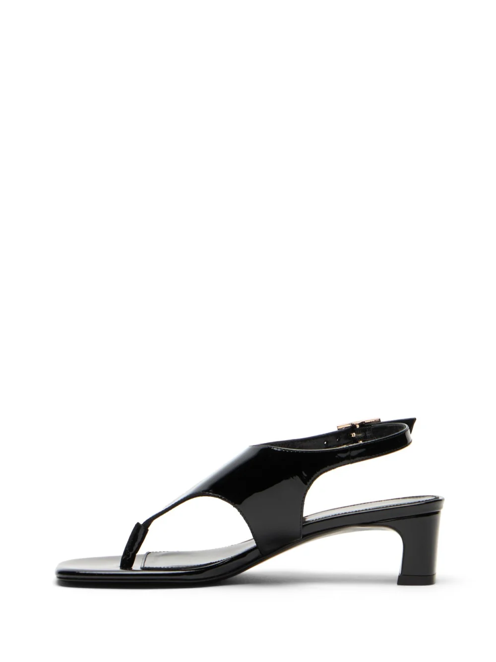 Stuart Weitzman Baby Babette Thong Sandal in Black, view 3