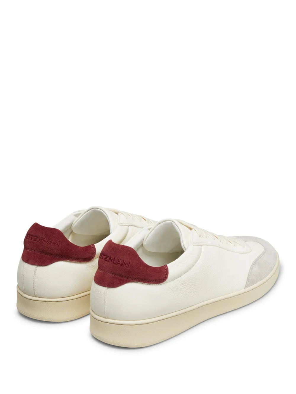 Stuart Weitzman Banner in White Bianco/oatmeal/maroon, view 3