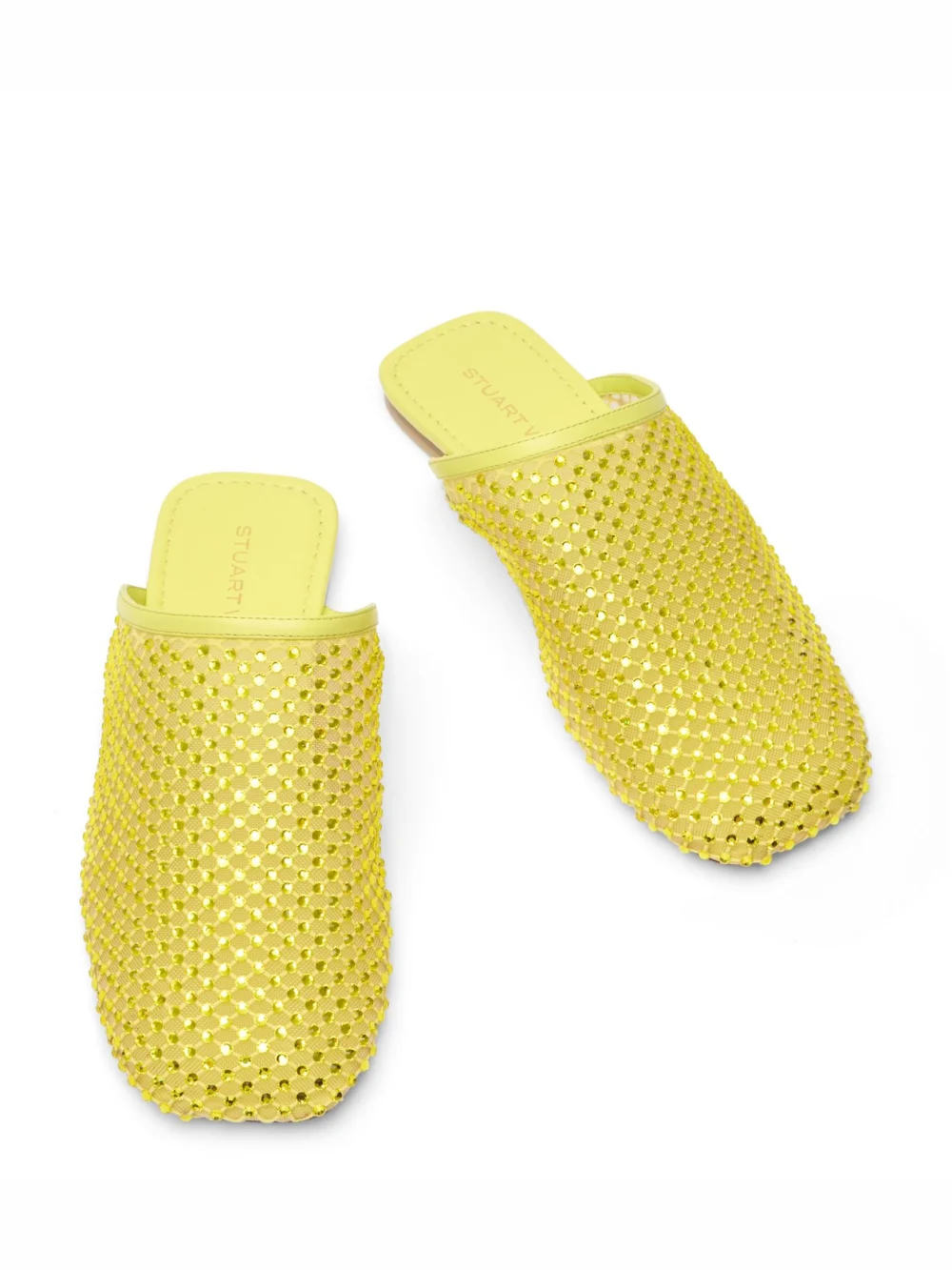 Stuart Weitzman Bareitall Shine Mule in Citrine, view 4