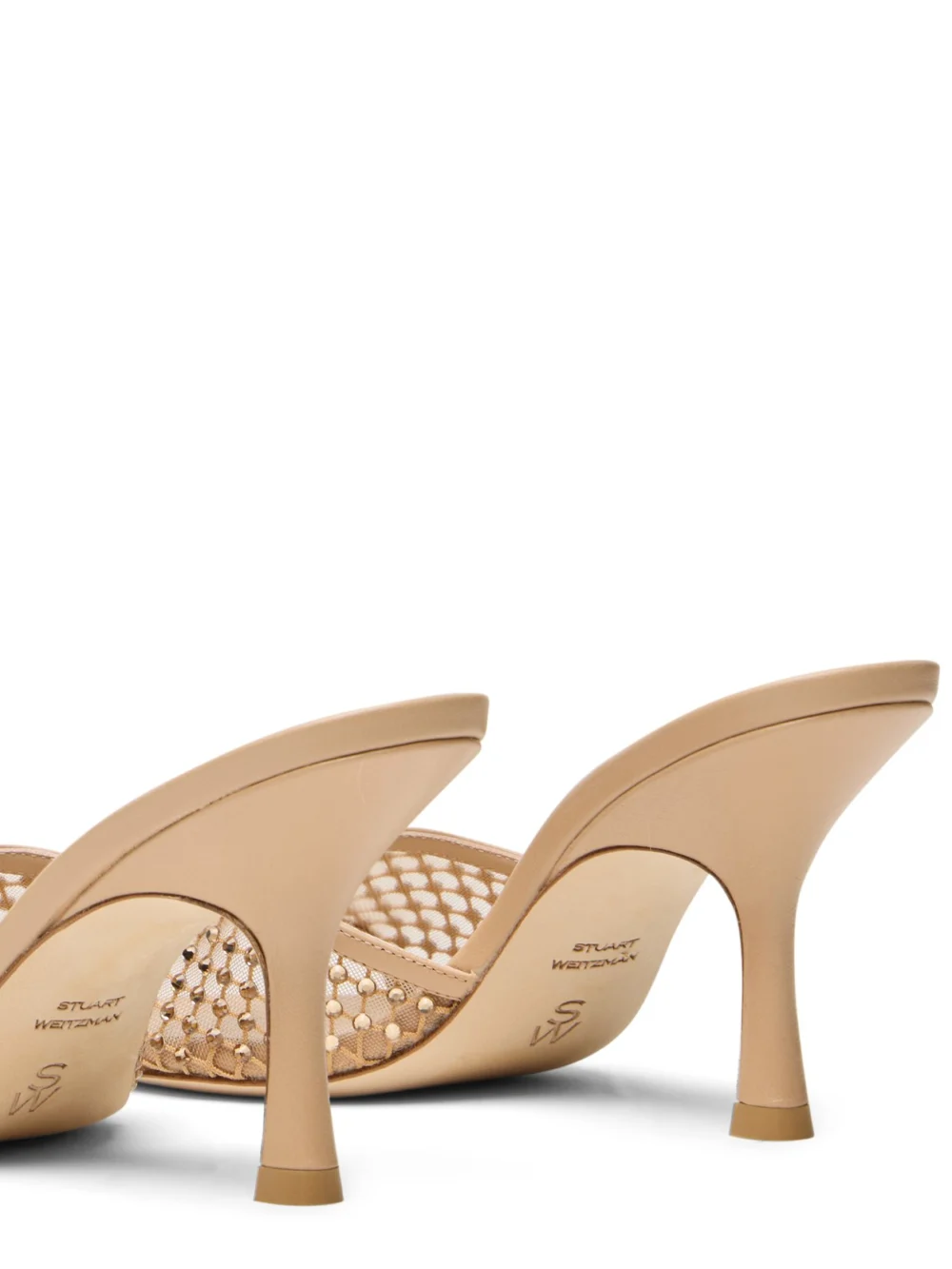 Stuart Weitzman Bareitall Shine Sandal 85 in Adobe, view 5