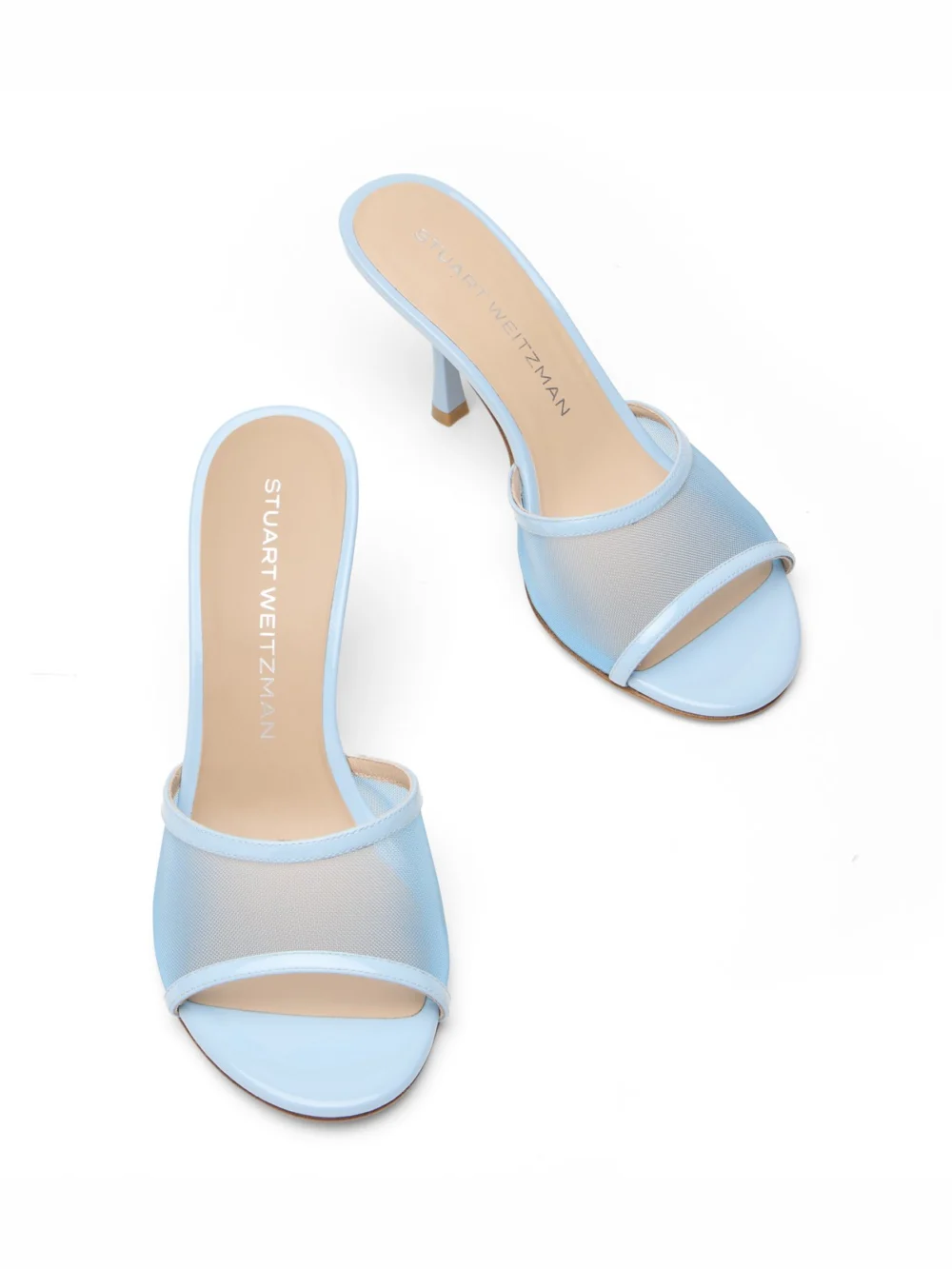 Stuart Weitzman Bareitall Slide 85 in Cielo, view 4