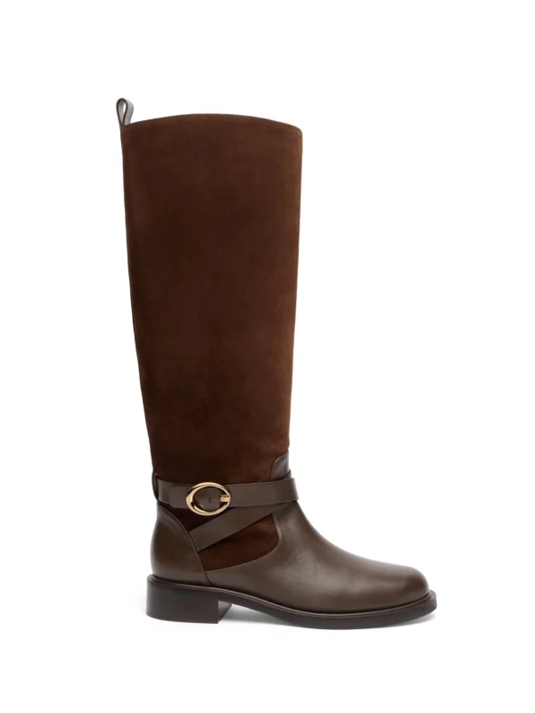 Stuart Weitzman Benni Riding Boot in Walnut/walnut/dark Brown