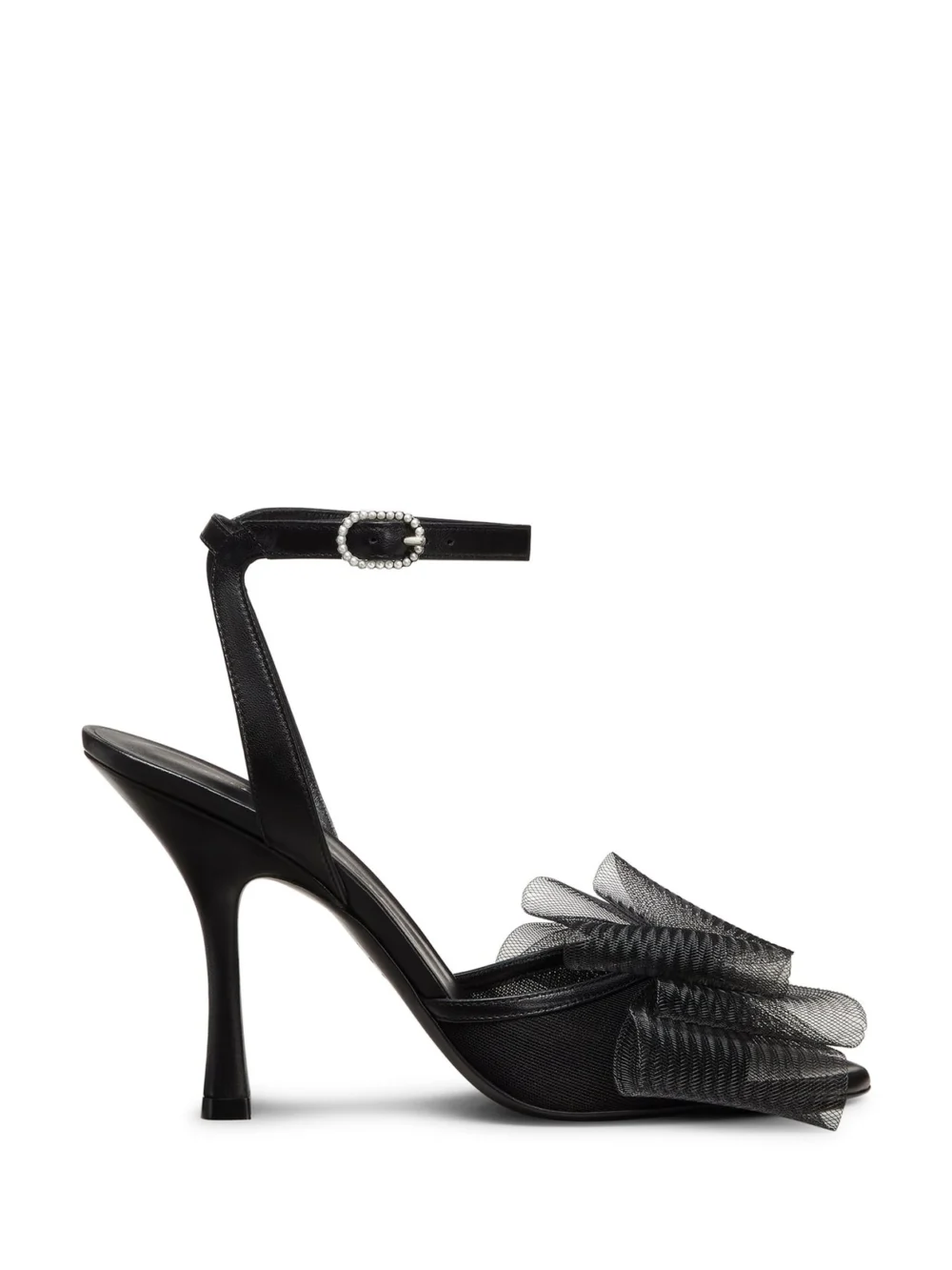 Stuart Weitzman Blushing Bow 100 Sandal in black