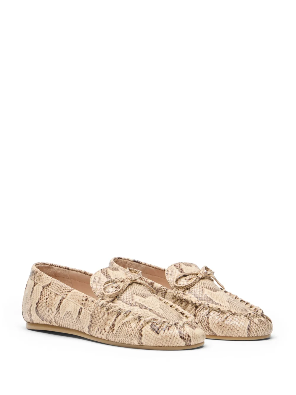 Stuart Weitzman Britt Bow Loafer in Adobe, view 2