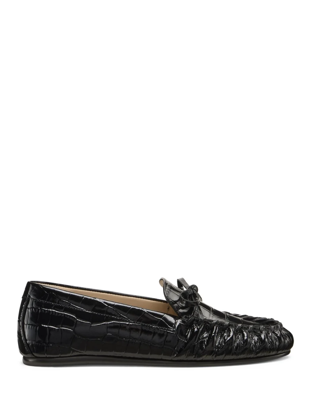 Stuart Weitzman Britt Bow Loafer in Black