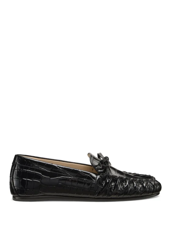 Stuart Weitzman Britt Bow Loafer in Black