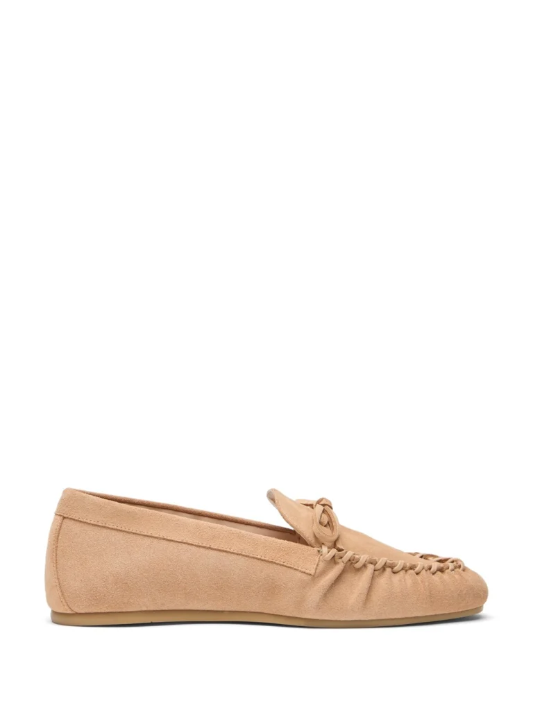 Stuart Weitzman Britt Bow Loafer in New Camel