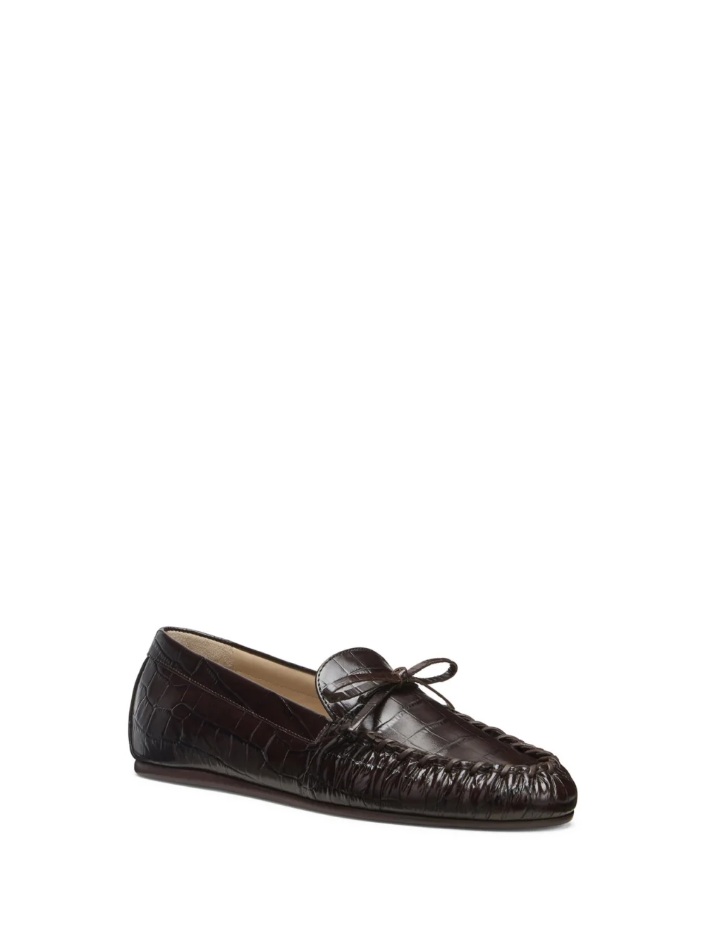 Stuart Weitzman Britt Bow Loafer in Walnut, view 2