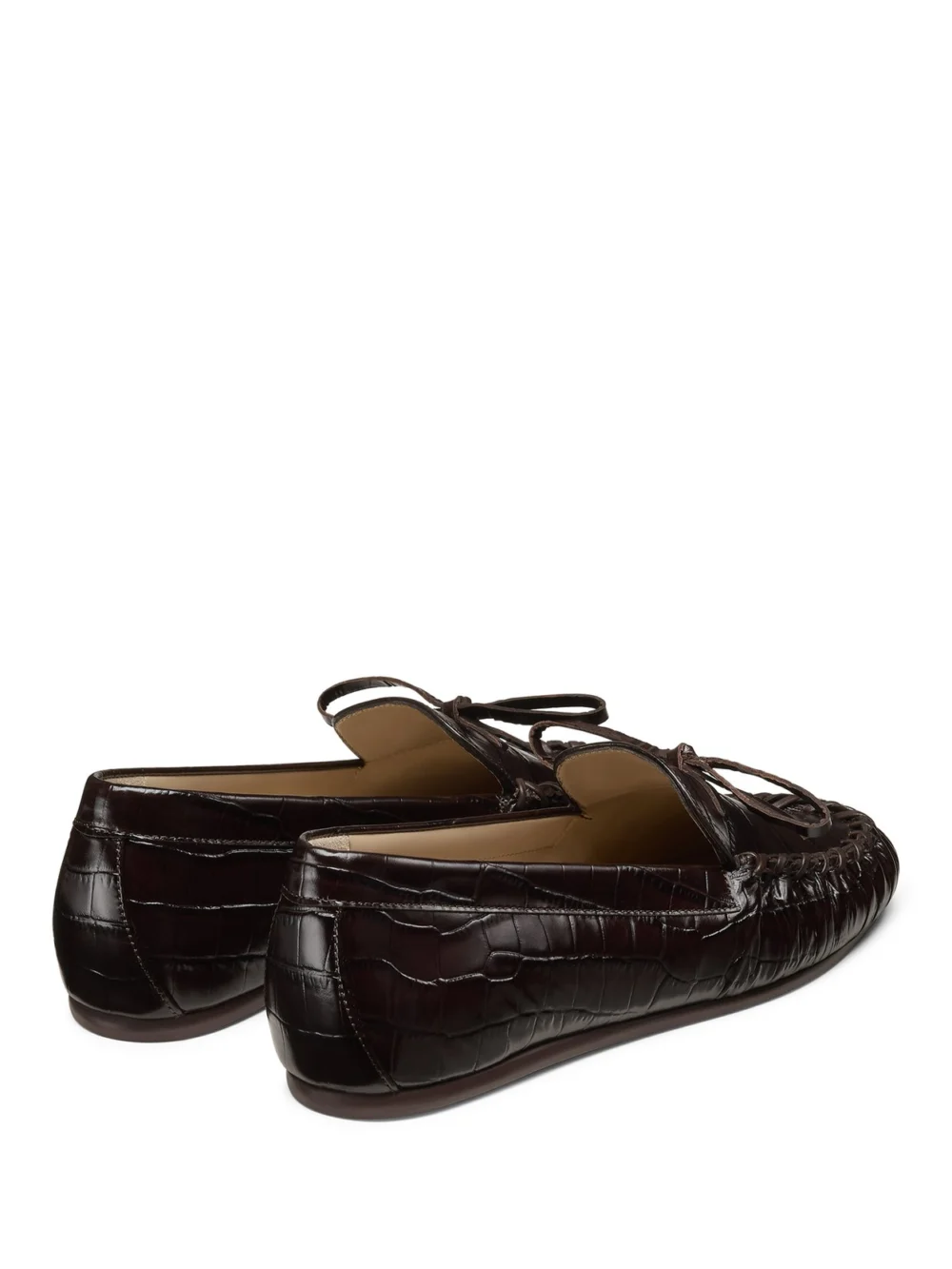 Stuart Weitzman Britt Bow Loafer in Walnut, view 3