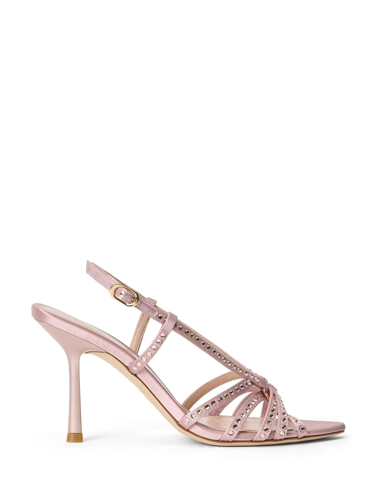 Stuart Weitzman Carlyle Sandal 85 in Pink Marshmallow