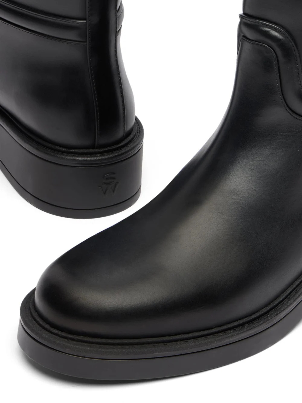 Stuart Weitzman Celia Riding Boot in Black, view 6