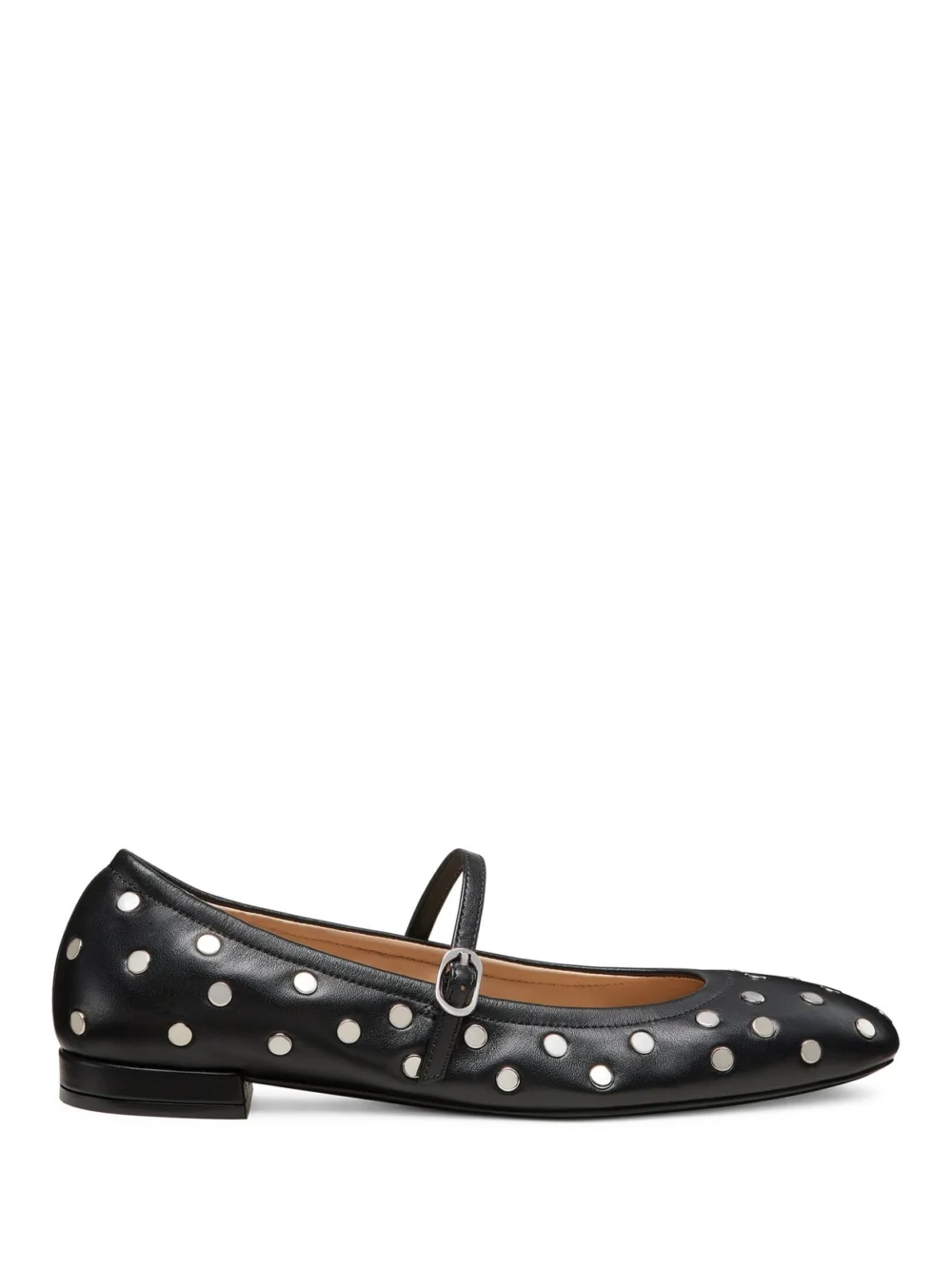 Stuart Weitzman Claris Stud Ballet Flat in black