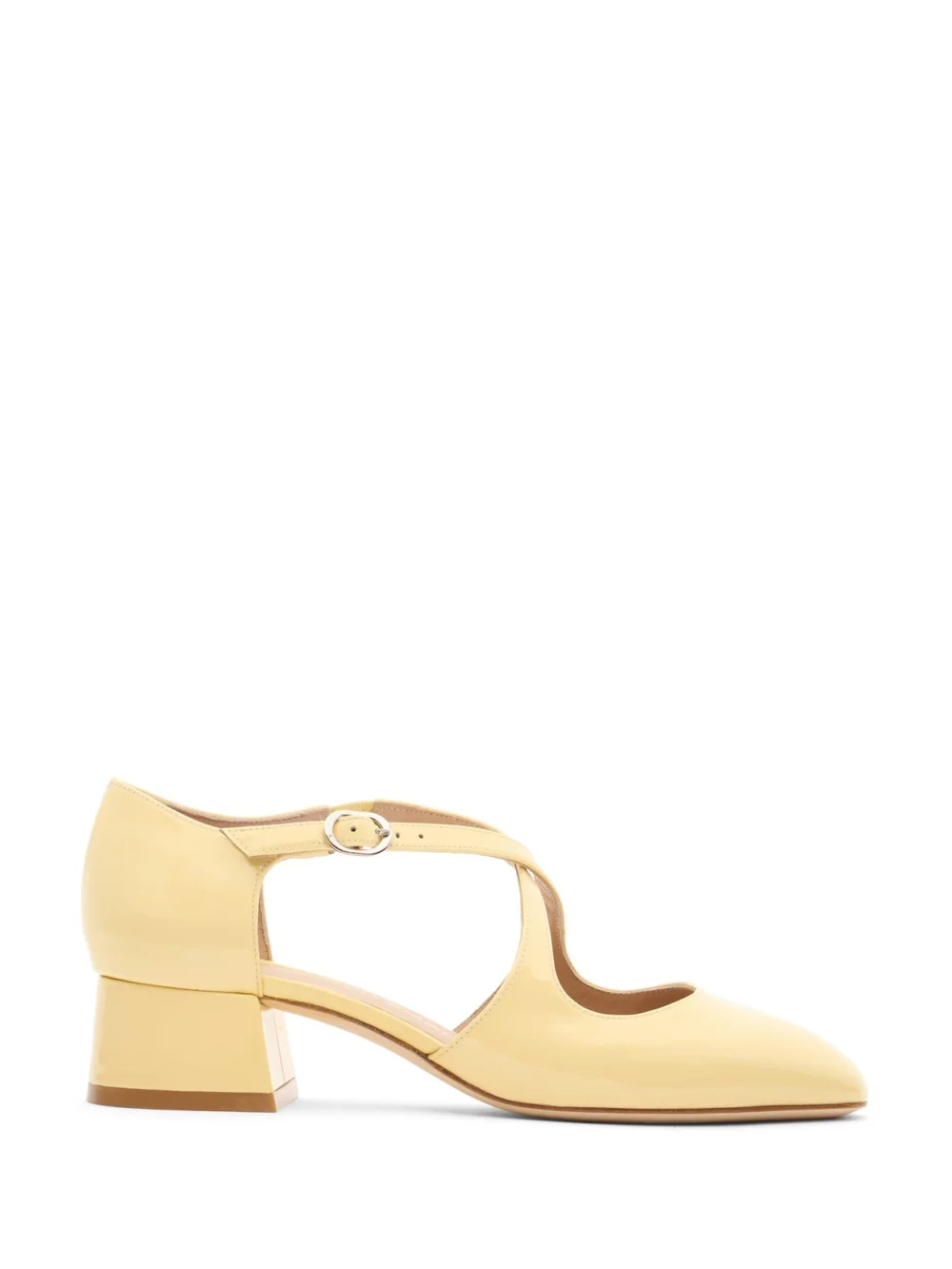 Stuart Weitzman Clem 35 in lemon chiffon