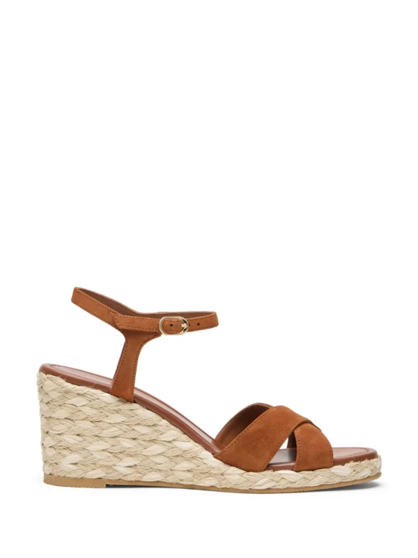 Stuart Weitzman Dayna Espadrille Wedge in Luxe Saddle/natural