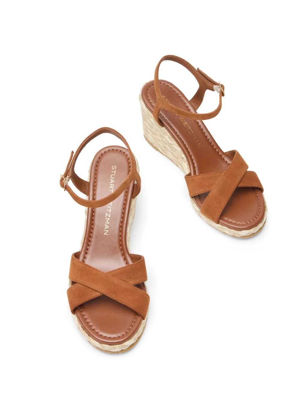 Stuart Weitzman Dayna Espadrille Wedge in Luxe Saddle/natural, view 4