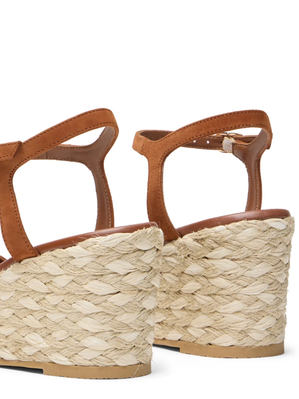 Stuart Weitzman Dayna Espadrille Wedge in Luxe Saddle/natural, view 5