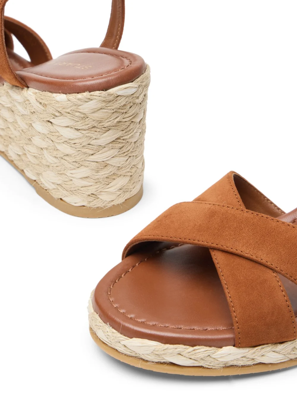 Stuart Weitzman Dayna Espadrille Wedge in Luxe Saddle/natural, view 6