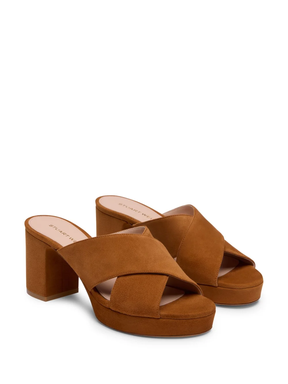 Stuart Weitzman Dayna Platform Slide in Boho Tan, view 2