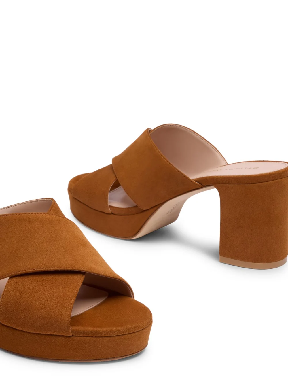 Stuart Weitzman Dayna Platform Slide in Boho Tan, view 4