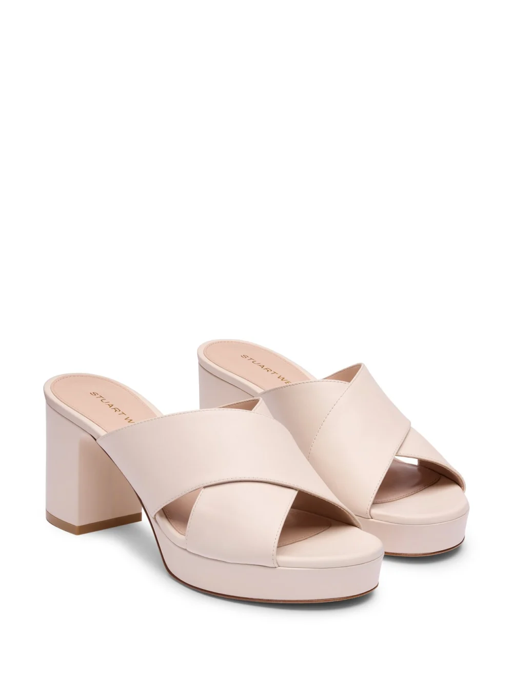 Stuart Weitzman Dayna Platform Slide in Linen, view 2