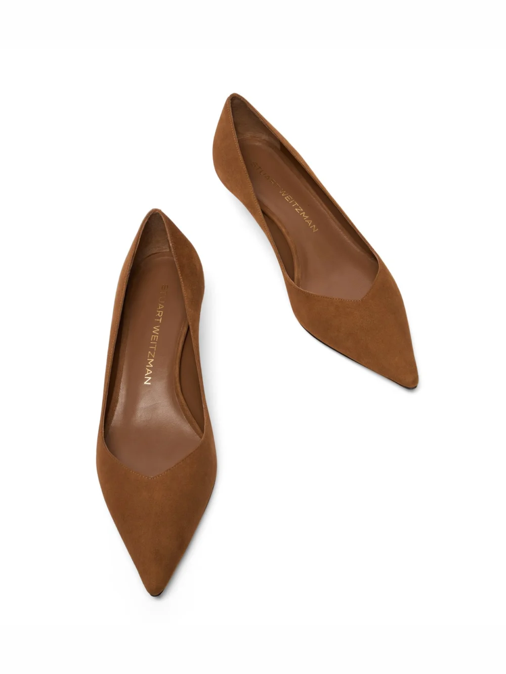 Stuart Weitzman Eva 35 Pump in Toasted Almond, view 4