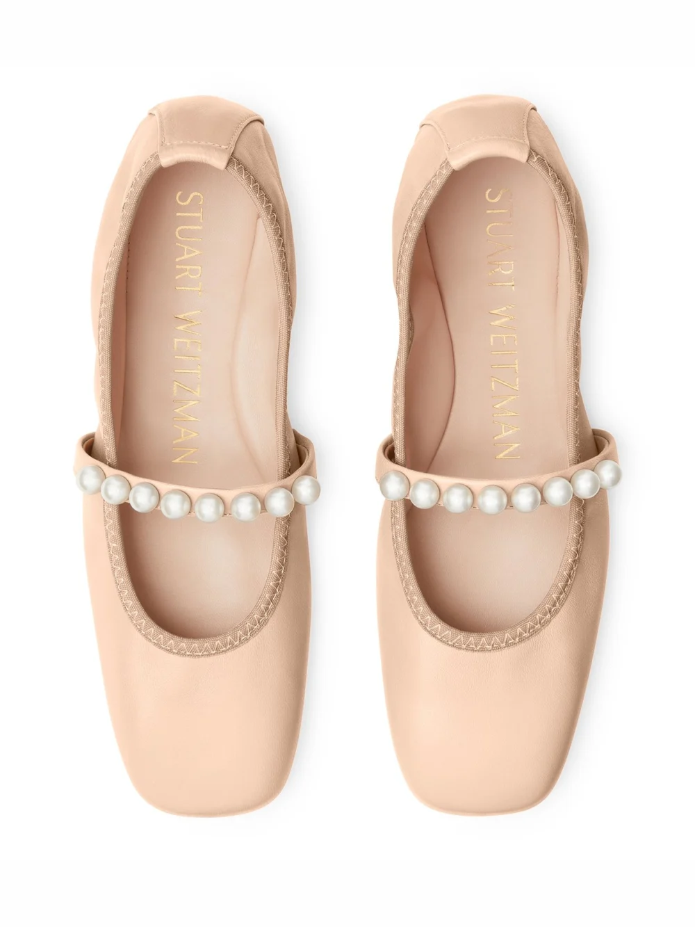 Stuart Weitzman Goldie Ballet Flat in Poudre, view 4