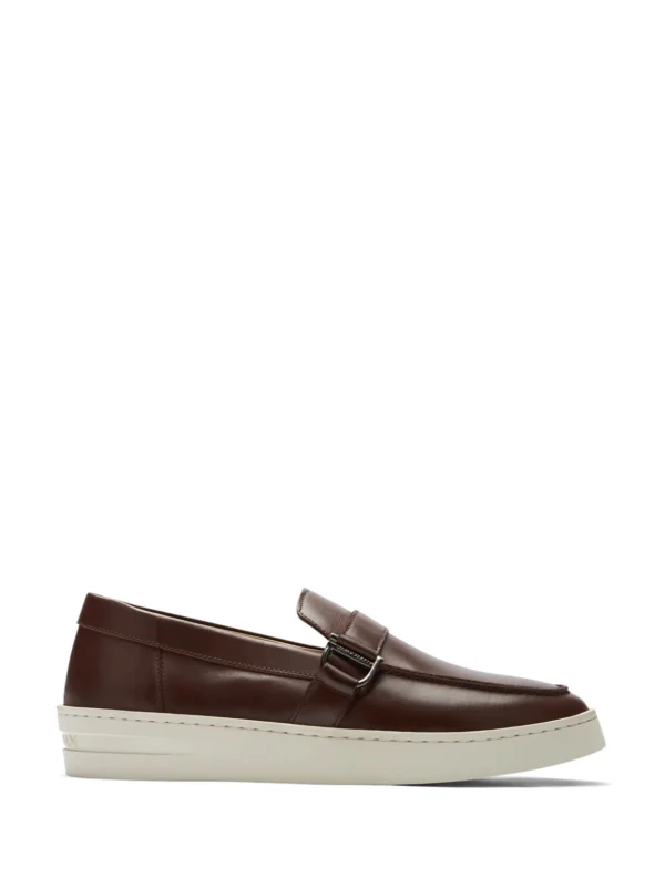 Stuart Weitzman Hamptons Buckle Loafer in Dark Brown