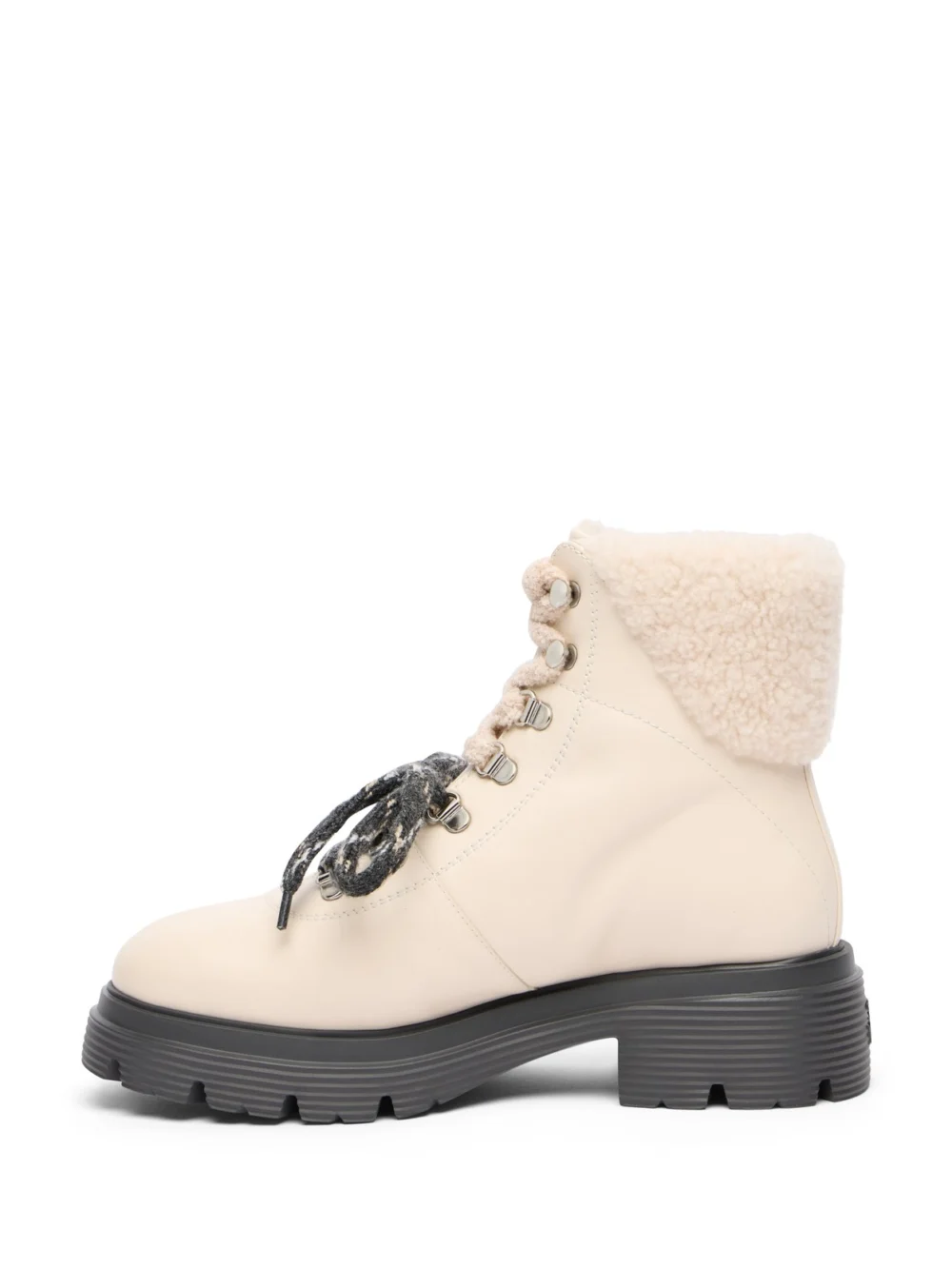 Stuart Weitzman Hudson Lite Lace-up Bootie in Linen/ Natural, view 3
