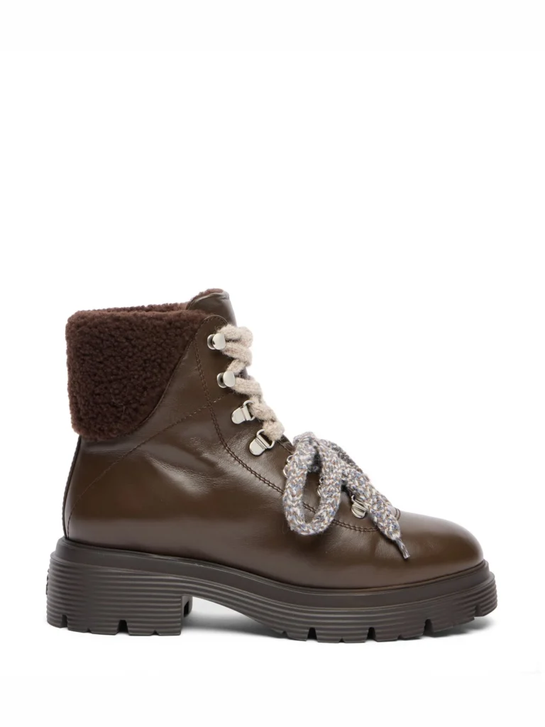 Stuart Weitzman Hudson Lite Lace-up Bootie in Walnut